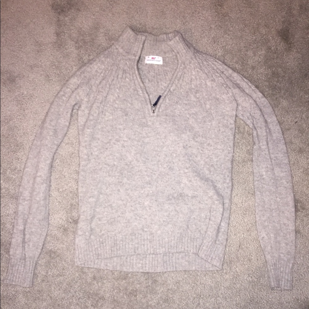 Gray Vineyard Vines Half Zip Pullover. EUC